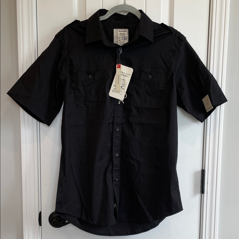 Alexander Julian Black Casual Button Down Shirt